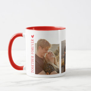 TOGETHER FOREVER 3 PHOTOS VALENTINE'S DAY MUG