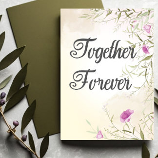 Together Forever Botanical Wedding Invitation, Bei Invitation