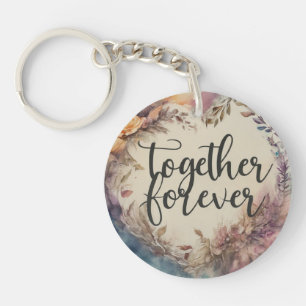 Together Forever Circle Keychain