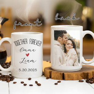 Together Forever Custom Mug, Wedding Gift for Her Coffee Mug