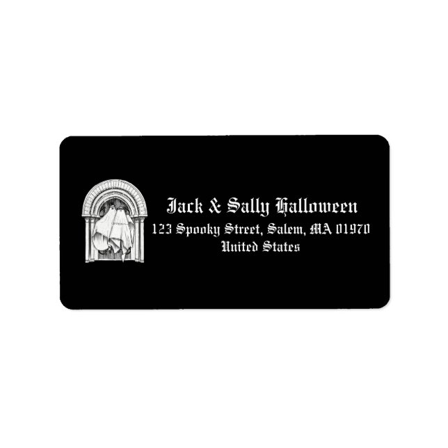 Together Forever Ghost Couple Address Label (Front)