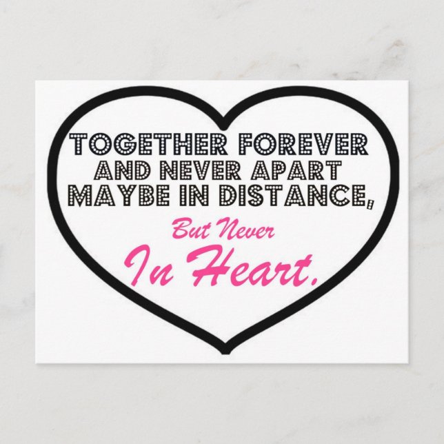 Together Forever & Never apart....... Postcard (Front)