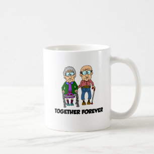 Together Forever Old Couple Cartoon Funny Mug
