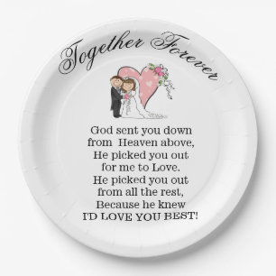 Together Forever Paper Plate
