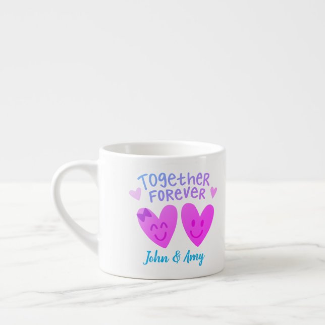 Together forever -  Personalise Espresso Cup (Left)