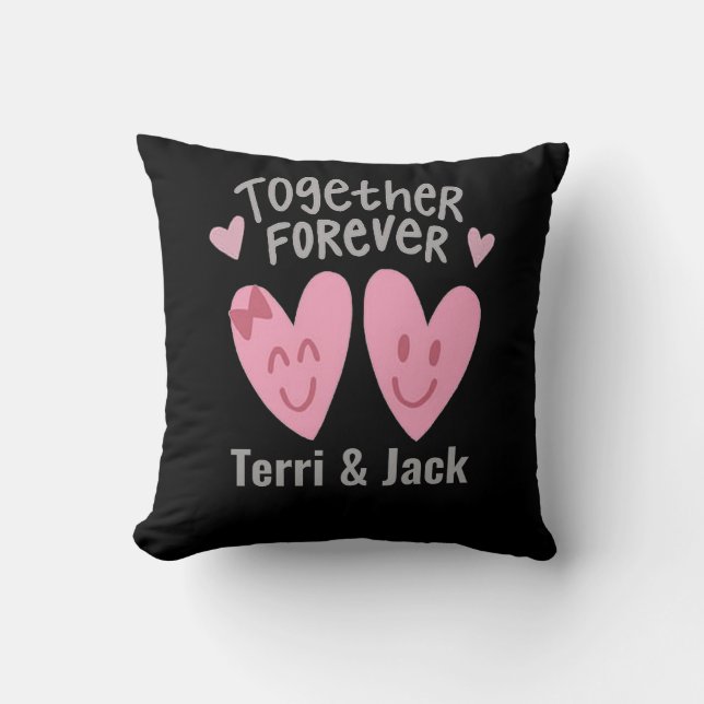Together Forever Personalised Throw Pillow (Front)