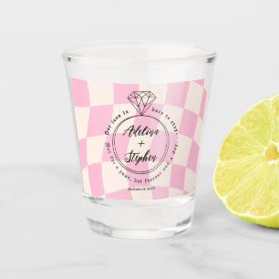 Together Forever Pink Wedding Party Favour Drink Shot Glass