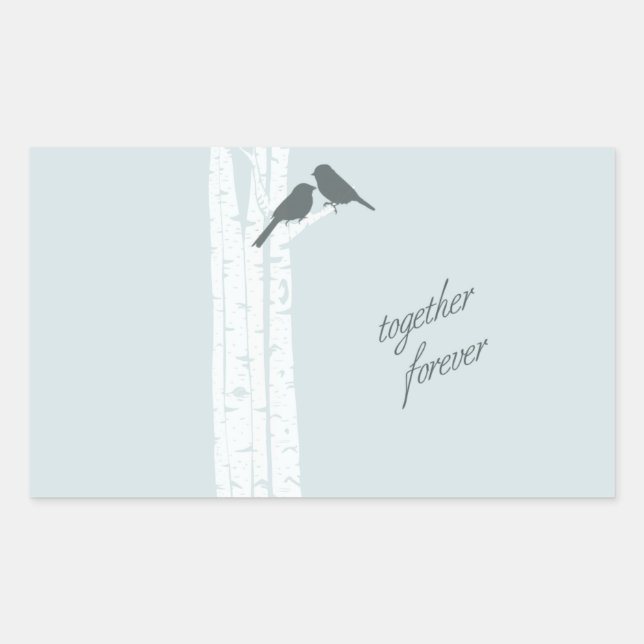 Together Forever Rectangular Sticker (Front)