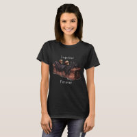 Together Forever Skulls and Coffin Black Halloween