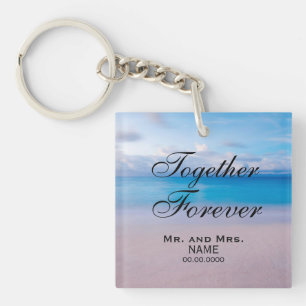 Together Forever Square Keychain