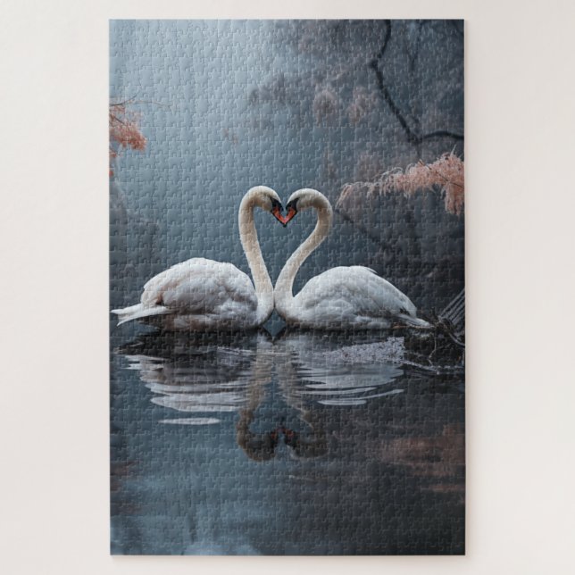 Together forever swans jigsaw puzzle (Vertical)