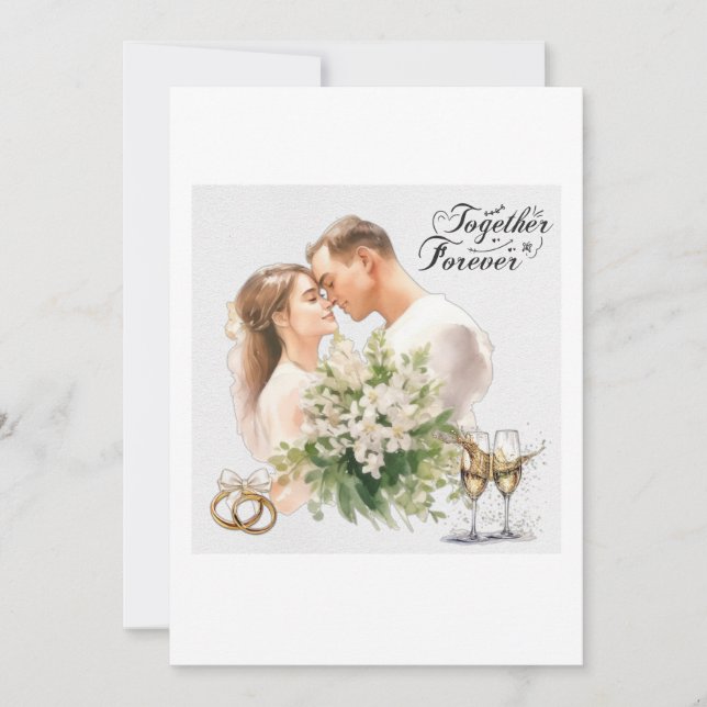 Together Forever Wedding Invitation (Front)