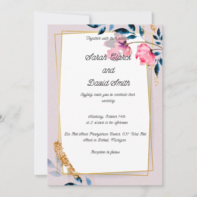 Together forever wedding invitation (Front)