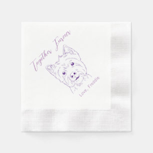 Together Furever Terrier Wedding Napkins