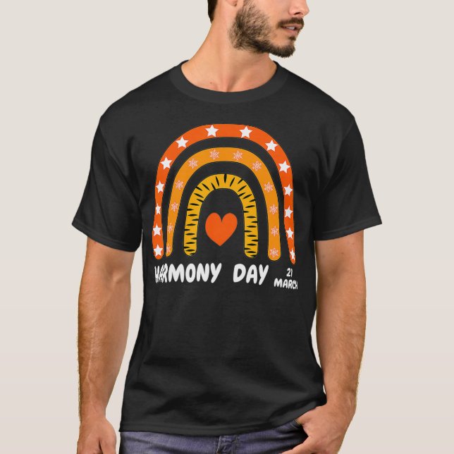 Together Harmony Day March 21 Rainbow Orange Kids  T-Shirt (Front)