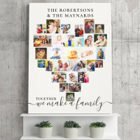 Together Heart Photo Collage Personalised Family