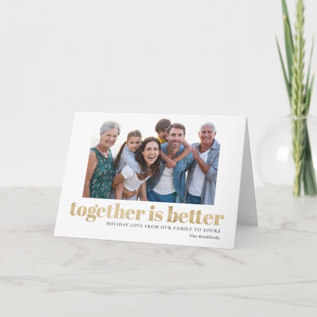Together Is Better Folded Holiday Card (Front)