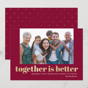 Together Is Better Holiday Photo Card