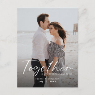 Together is my Favorite Place Photo Engagement  Postcard