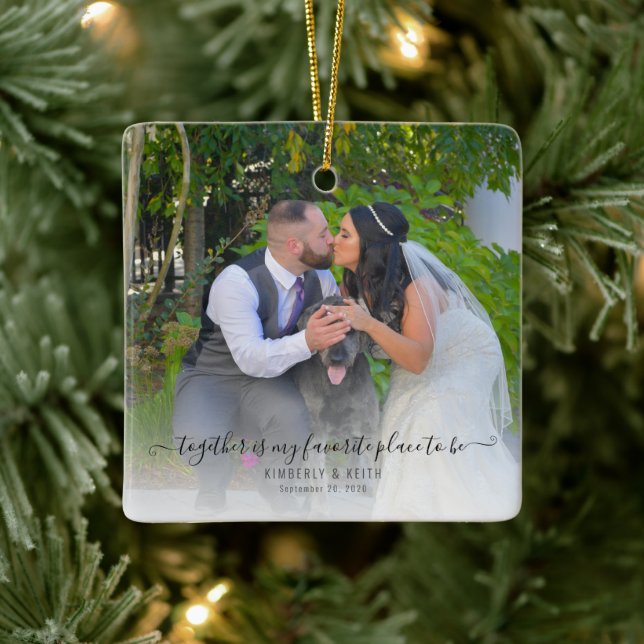 Together is my favourite place to be Wedding Ceramic Ornament (Tree)