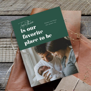 Together is our favourite place 4 Photo Holiday Card