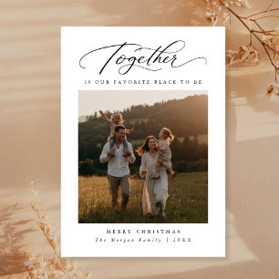 Together is Our Favourite Place Christmas Photo Holiday Card