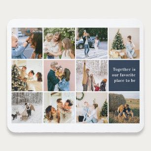 Together Is Our Favourite Place Photo Collage Mouse Mat