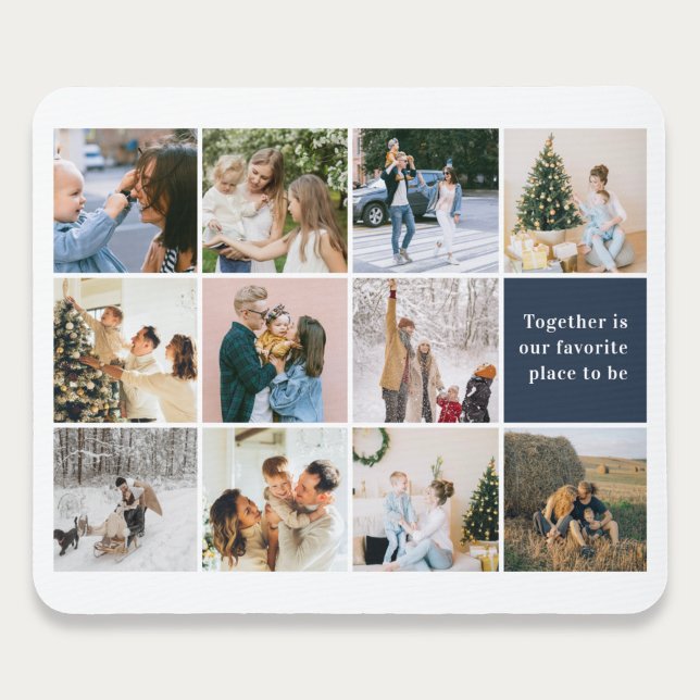 Together Is Our Favourite Place Photo Collage Mouse Mat (Creator Uploaded)
