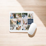 Together Is Our Favourite Place Photo Collage Mouse Mat<br><div class="desc">A mouse pad with 11 square photo collage and 1 square on the left with the quote “Together is our favourite place to be” is a great way to add a personal touch to your workspace. The collage design allows you to showcase your favourite memories and the quote adds a...</div>