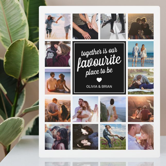 “Together is Our Favourite Place” Photo Collage Plaque (Creator Uploaded)