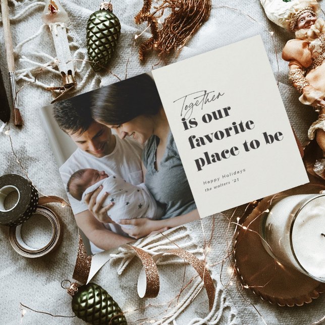 Together is our favourite place photo holiday card (Creator Uploaded)