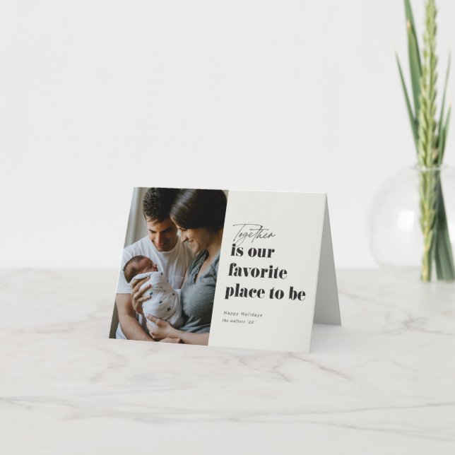 Together is our favourite place photo holiday card (Front)