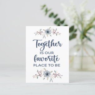 Together is our favourite place to be postcard