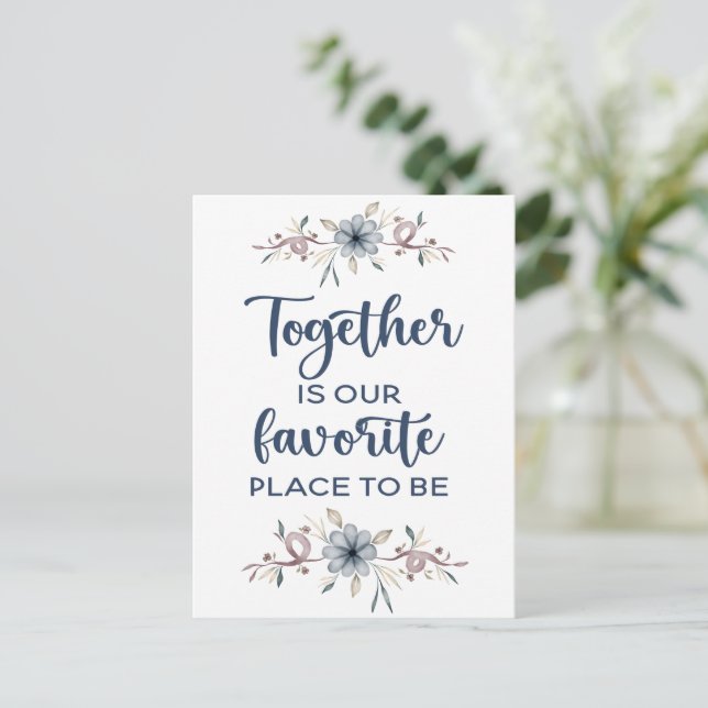 Together is our favourite place to be  postcard (Standing Front)