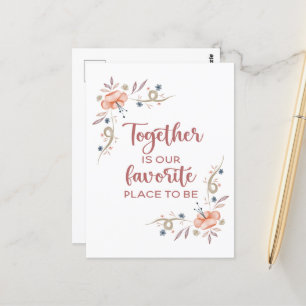 Together is our favourite place to be postcard