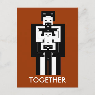 Together love will get us through postcard