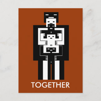 Together love will get us through postcard
