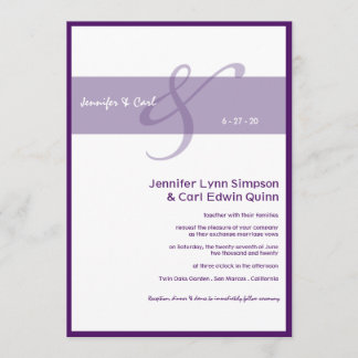Together (Purple) Wedding Invitation