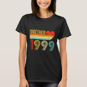 Together Since 1999 Shirt Retro Couple Anniversary