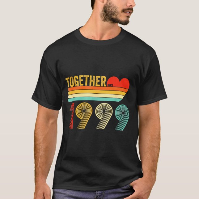 Together Since 1999 Shirt Retro Couple Anniversary (Front)