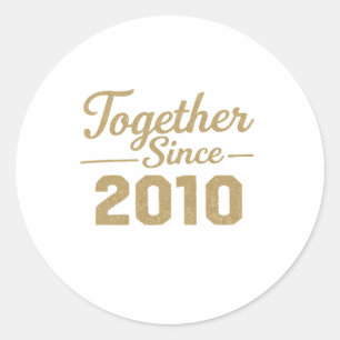 Together Since 2010 Anniversary Sticker 