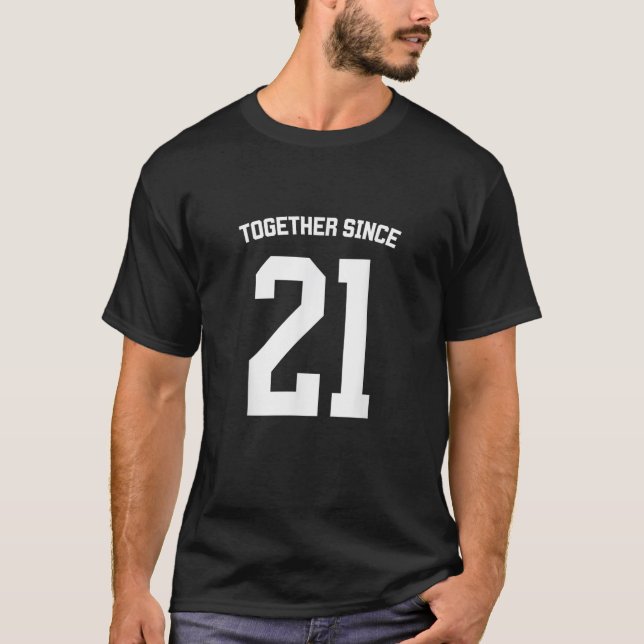 Together Since 2021 Engagement Married Friends Cou T-Shirt (Front)