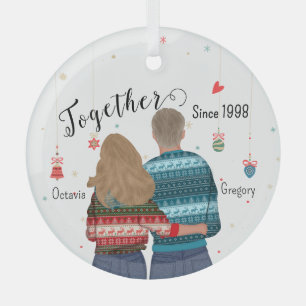 Together Since Couple Christmas Ornament