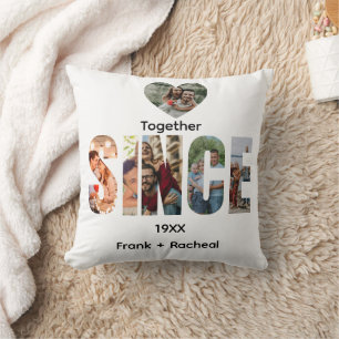 Together Since – Custom Year & Couple Names Photo Cushion