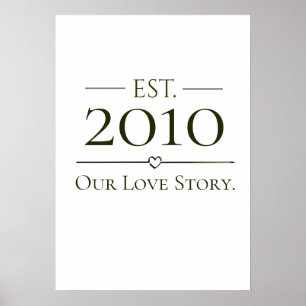 Together Since Personalised Year Our Love Story Poster