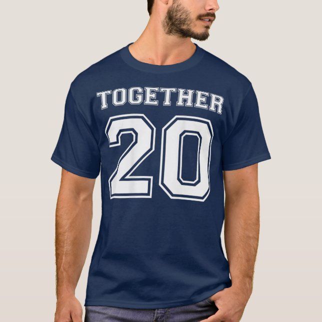 Together Since YOUR DATE Couple Anniversary s w T-Shirt (Front)
