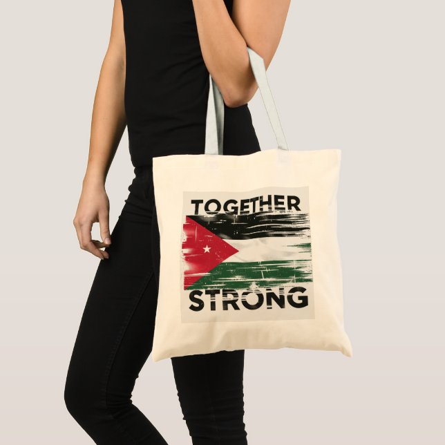 Together Strong Support Palestine Tote Bag (Front (Product))