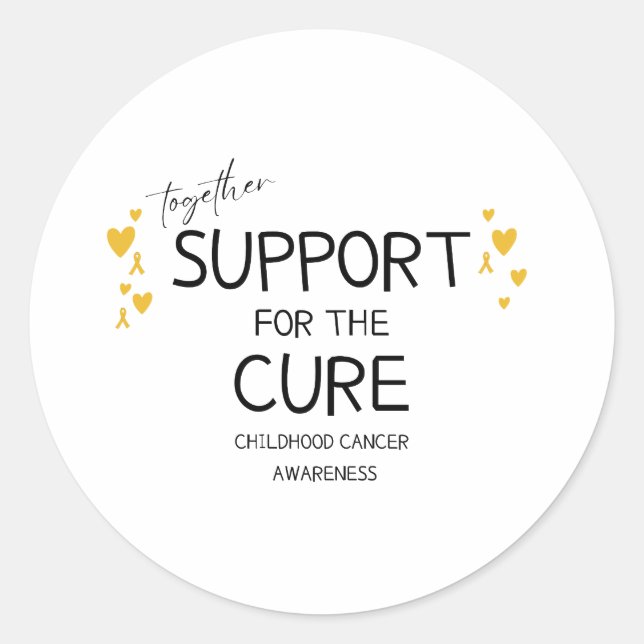together.support.cure.childhood cancer Stickers (Front)