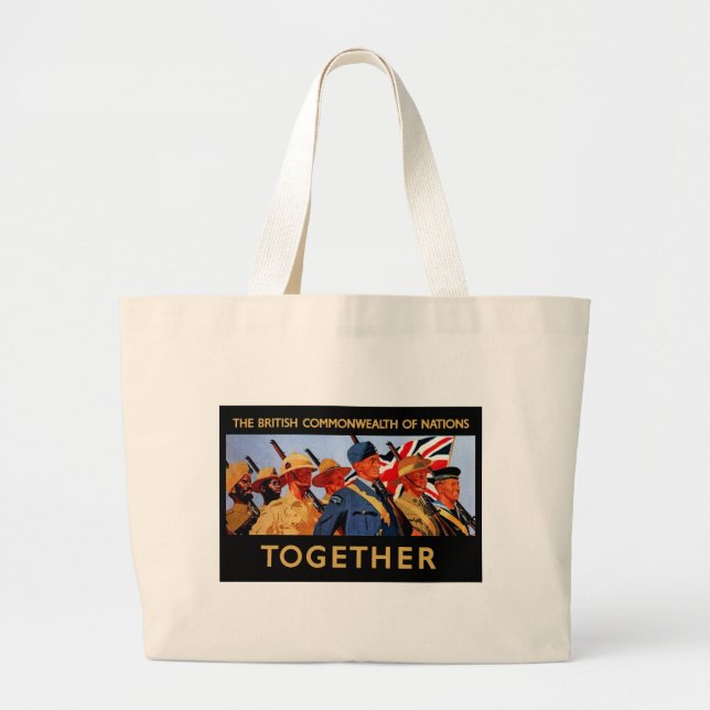 Together ~ The British Commonwealth of Nations Large Tote Bag (Front)