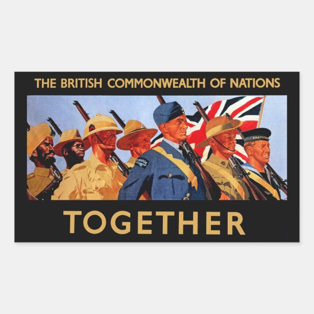 Together ~ The British Commonwealth of Nations Rectangular Sticker (Front)